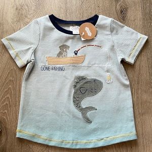 Mud pie baby fishing shirt